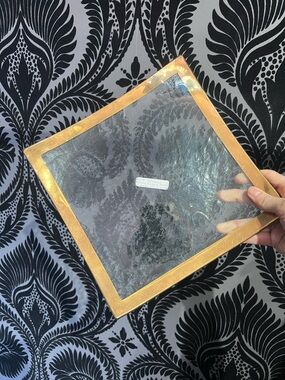 Vintage Annie glass signed 24k gold rim glass decorative plate dish decor